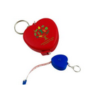 Heart Tape Measure w/ Key Chain,with digital full color process